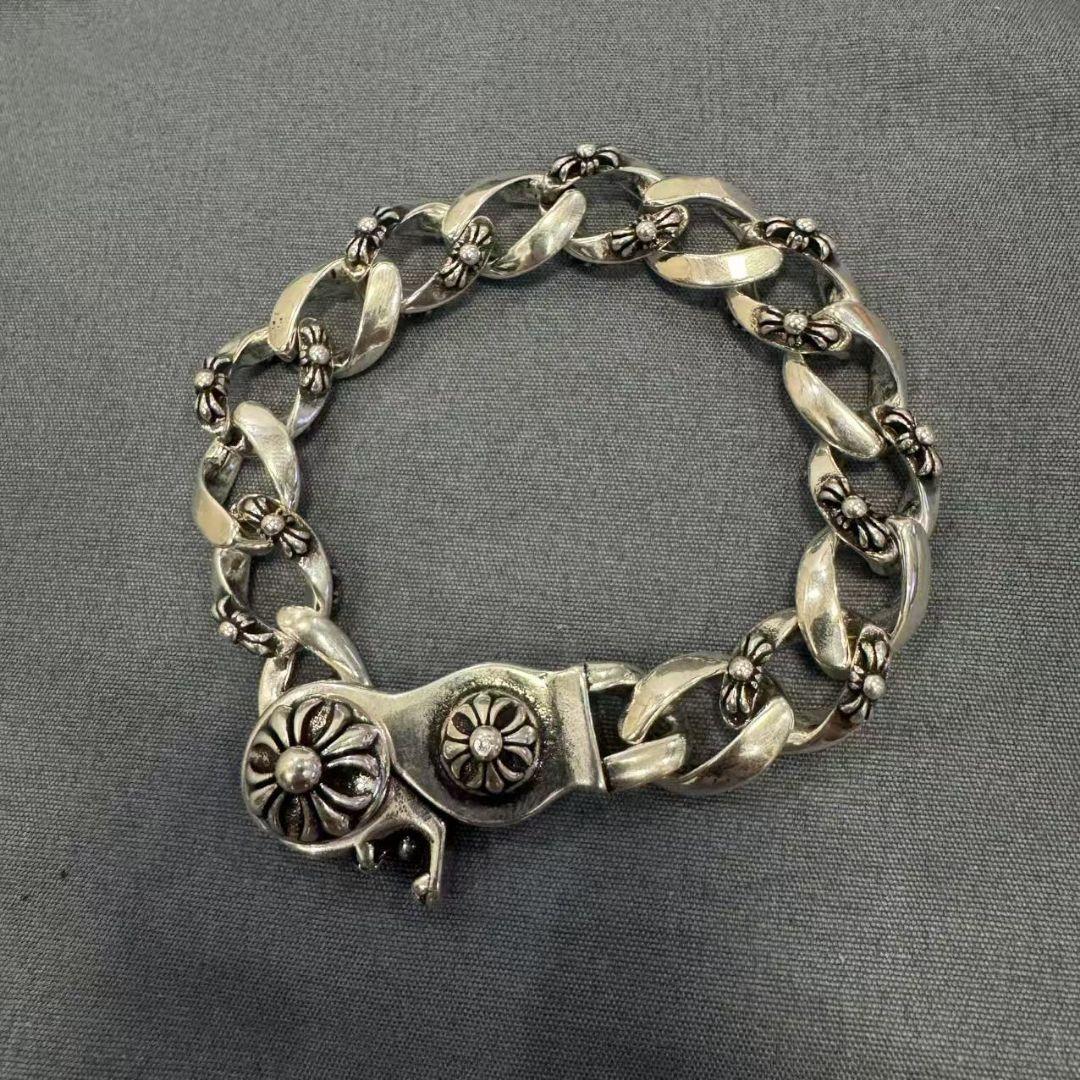 【 高品質】クロス 極太 ブレスレット シルバー 925 刻印