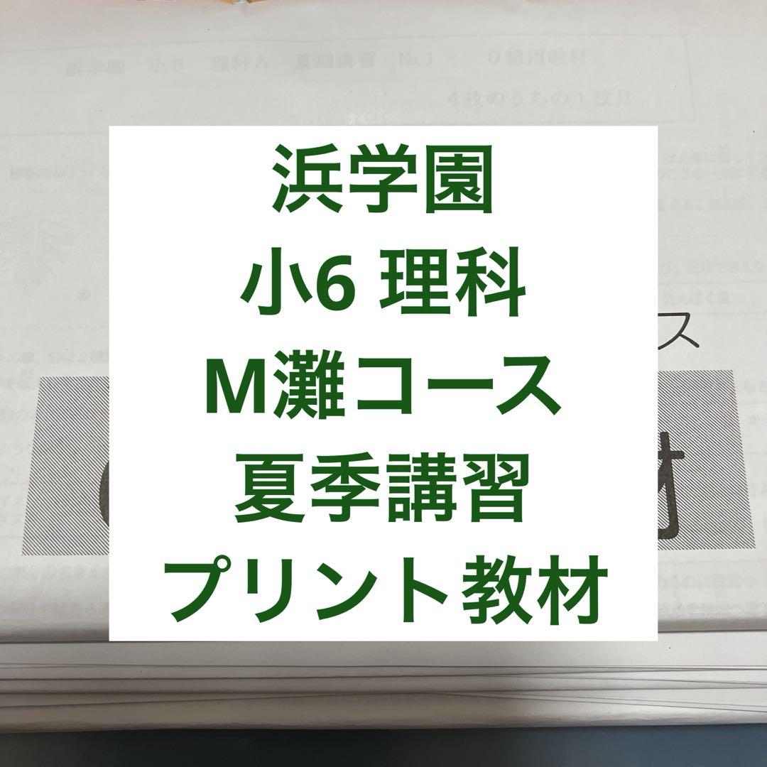 1点限り【浜学園】小6 夏期講習 理科　M難コース 教材　実力　復習テスト