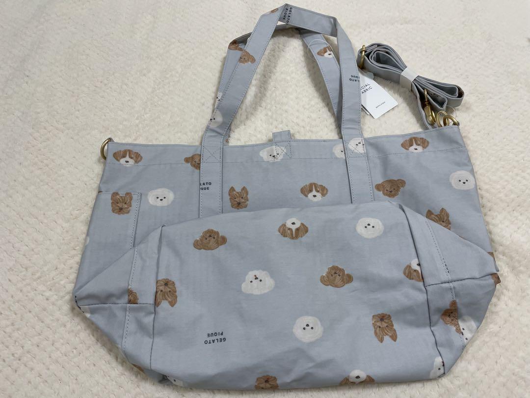 【未使用タグ付き】メレンゲドッグ マザーズバッグ ブルー