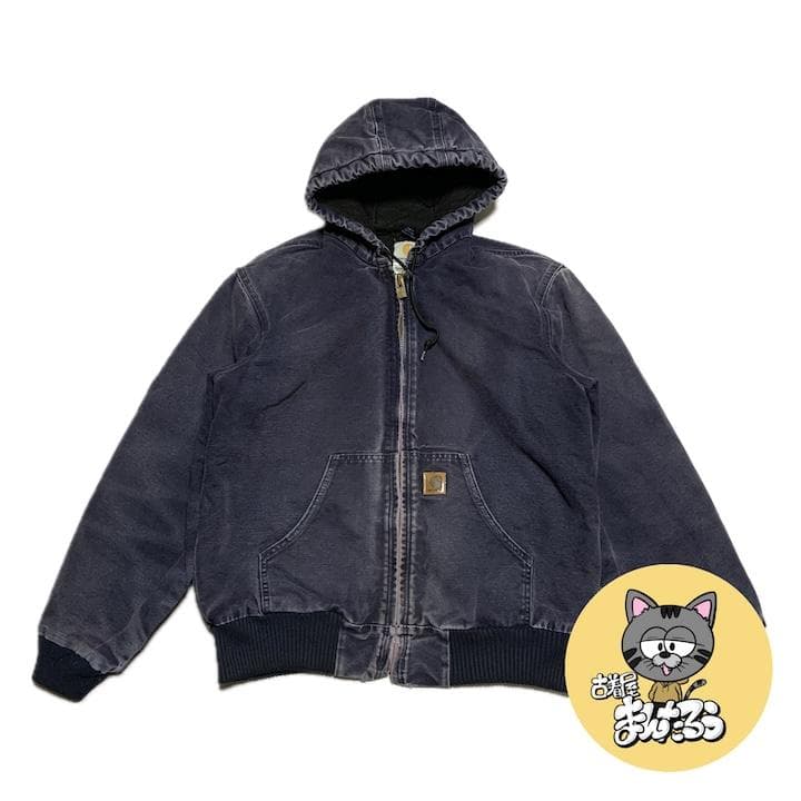 カーハート 古着 アクティブジャケット ネイビー ダク LL Carhartt