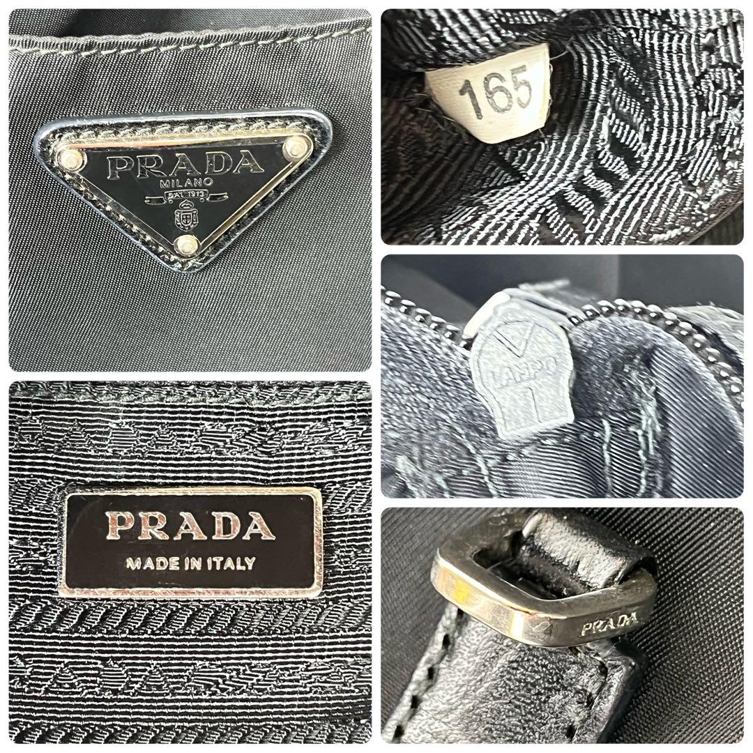美品》PRADA プラダ トートバッグ 三角ロゴ ナイロン レザー