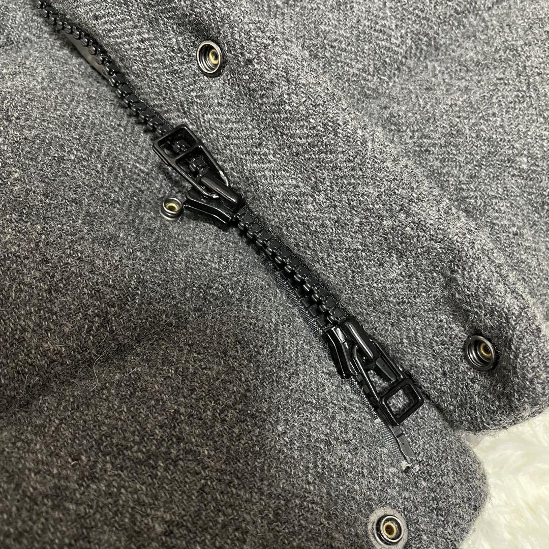 美品　ナノユニバース×西川ダウン　ダウンベスト　ヘリンボーン　ツイード　ウール混