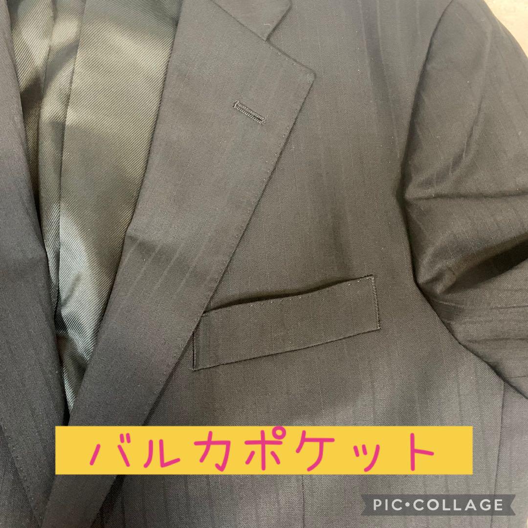 marie claier homme ダークグレー　ストライプ柄　スーツ　AB5