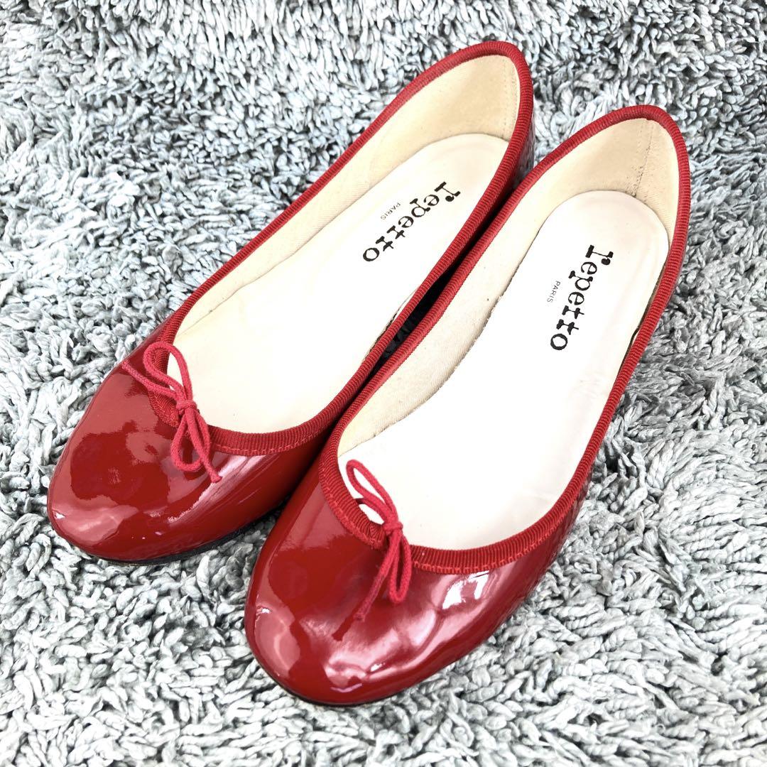 ✨良品✨レペット　カミーユ　レッド　repetto 赤 バレエ