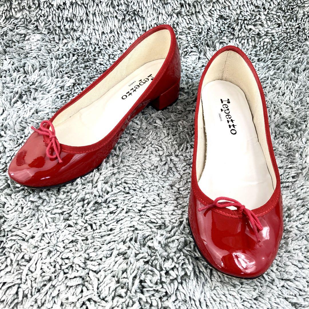 ✨良品✨レペット　カミーユ　レッド　repetto 赤 バレエ