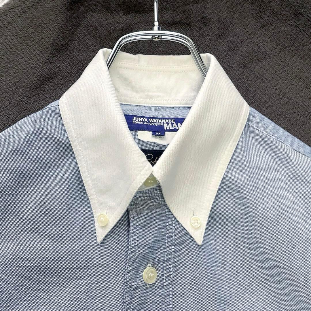 ジュンヤワタナベ×ブルックスブラザーズ オックスフォードシャツ ブルー M ジュンヤワタナベ×ブルックスブラザーズ オックスフォードシャツ ブルー M