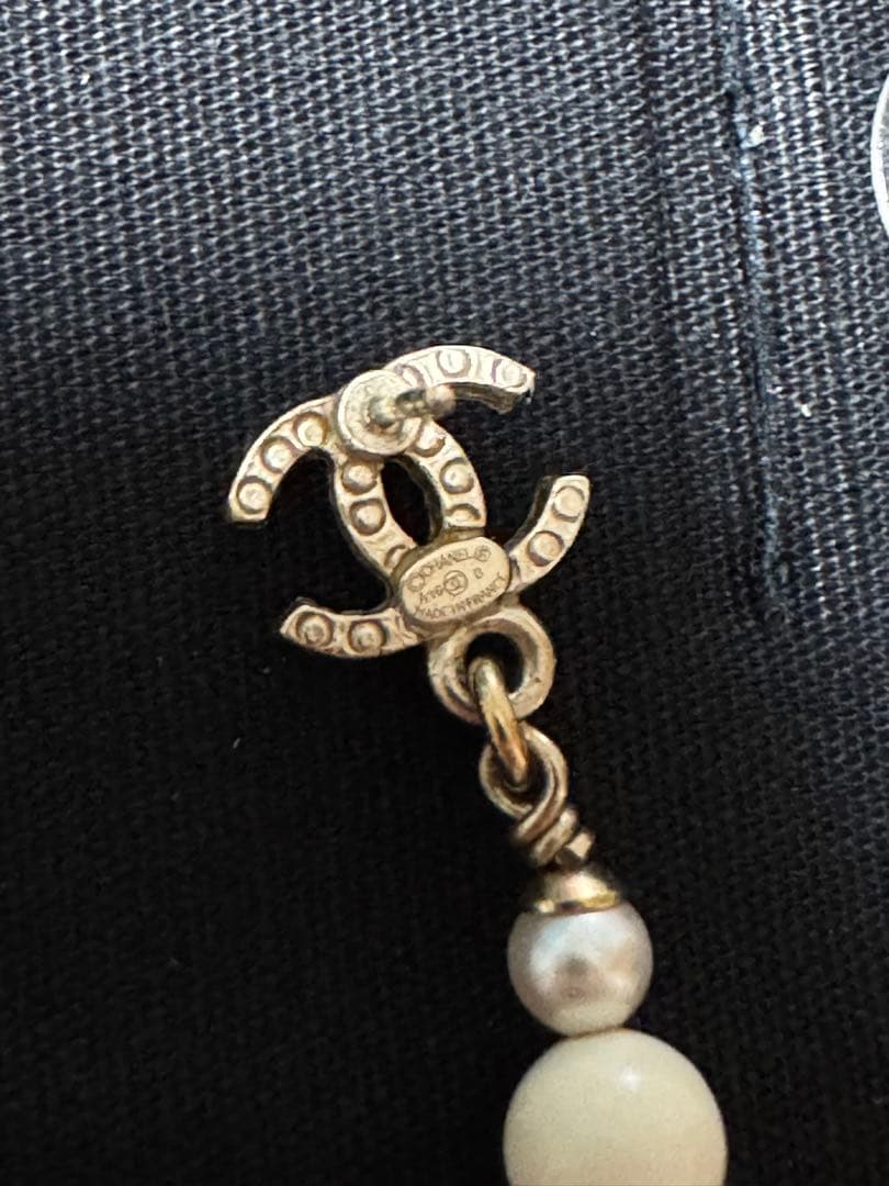 正規品☆シャネルココマークパールロングピアス スワロフスキーCHANELゴールド 正規品☆シャネルココマークパールロングピアス スワロフスキーCHANELゴールド