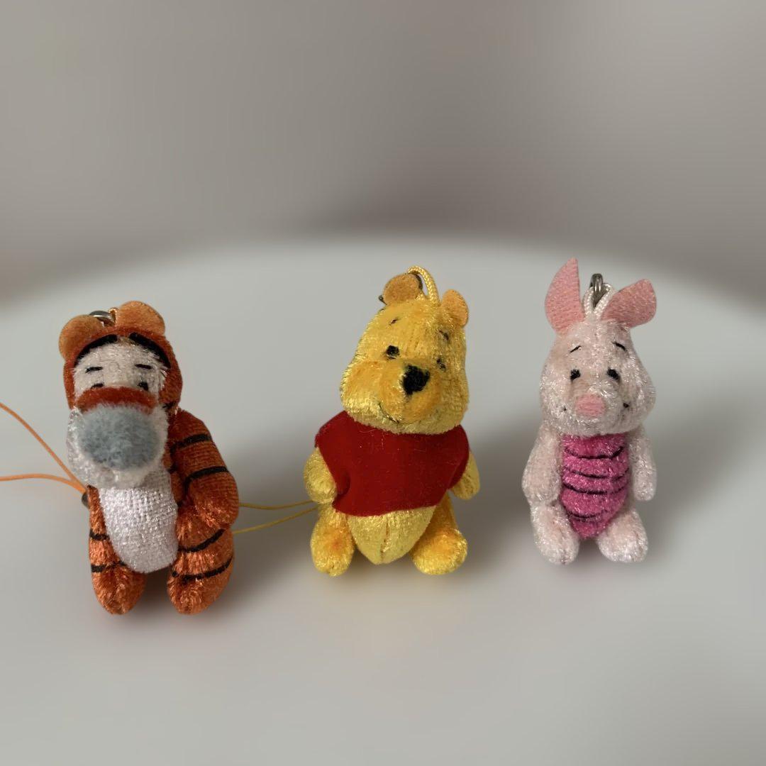 【激レア】ディズニー くまのプーさんピグレットティガー　ぬいぐるみ ストラップ 激レア】ディズニー くまのプーさんピグレットティガー