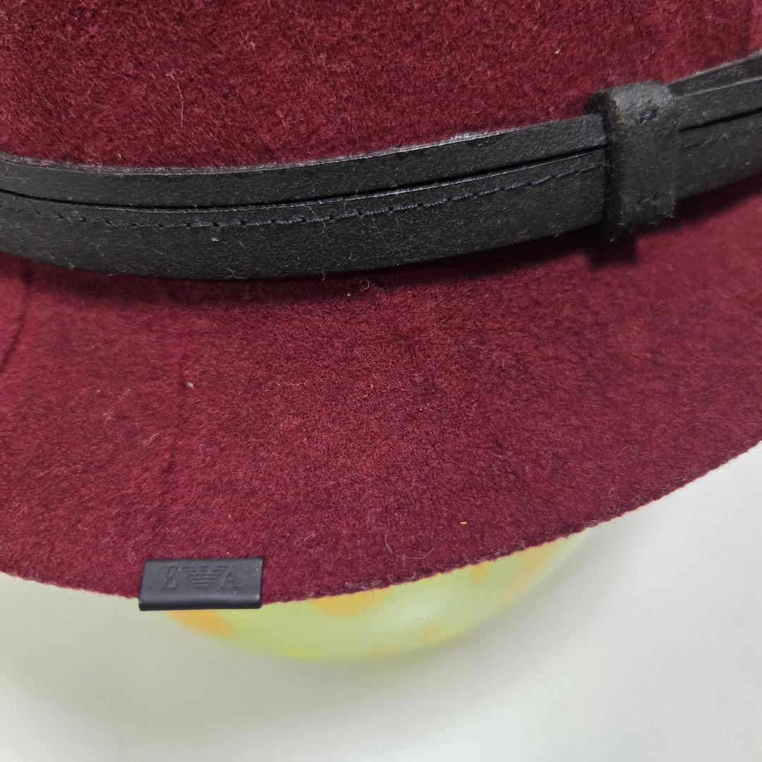 EMPORIO ARMANI バーガンディ フェルトハット 60 EMPORIO ARMANI バーガンディ フェルトハット 60