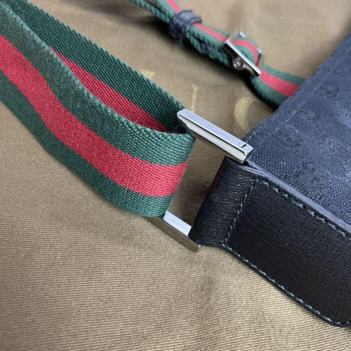 HOT大人気 極美品✨Gucci キャンバス 黒 A4収納 I4ZlJ-m29689896651 ショルダー GG柄 シェリーライン 新作登場HOT
