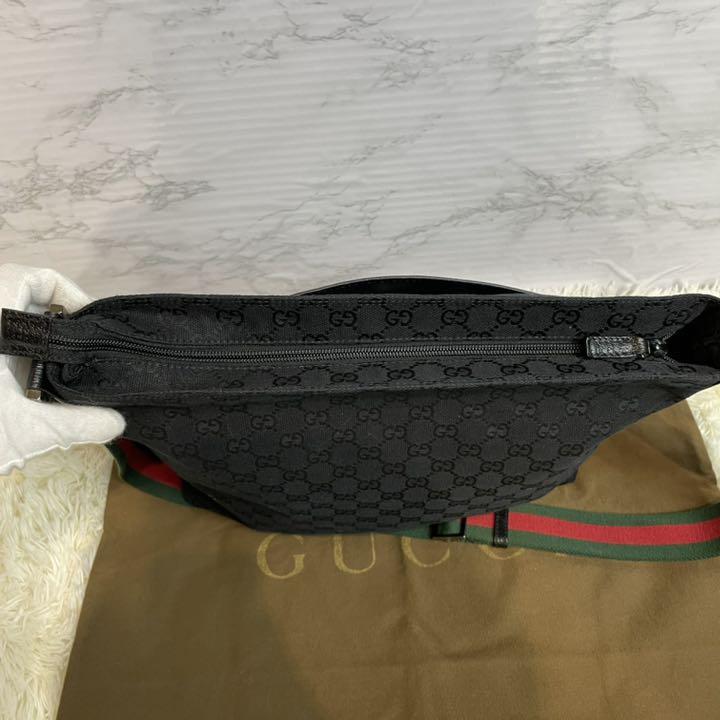 HOT大人気 極美品✨Gucci キャンバス 黒 A4収納 I4ZlJ-m29689896651 ショルダー GG柄 シェリーライン 新作登場HOT