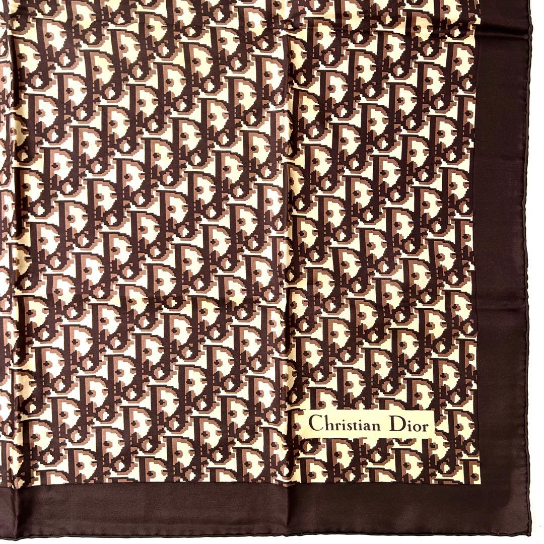 Dior シルク 78cm スカーフ ブラウン トロッター O Dior シルク 78cm スカーフ ブラウン トロッター O