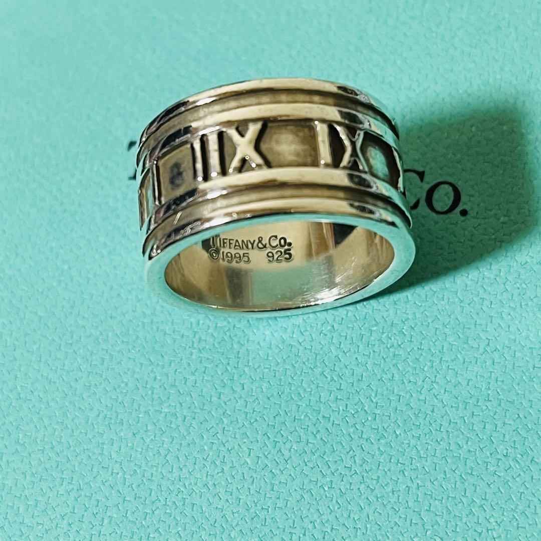 希少☆大きいサイズ☆Tiffany ＆ Co. アトラス ワイドリング 17号