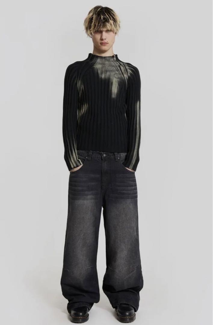 jaded london SANDBLAST COLOSSUS FITJEANS（Sandblast Blue