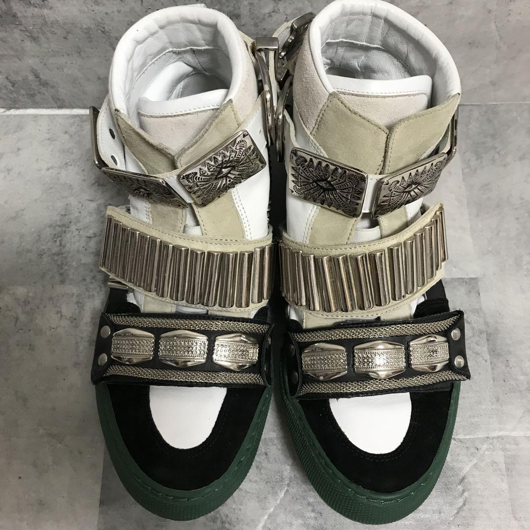 TOGA PULLA メタル スタッズ ハイカットスニーカー　37