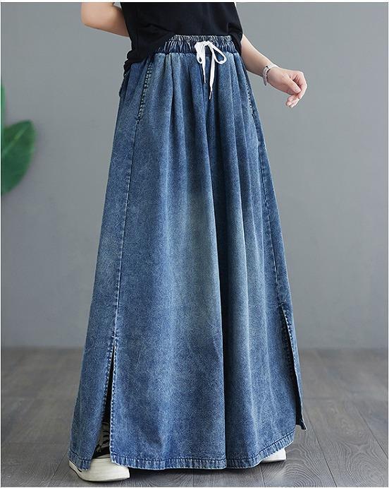 大きいサイズ レディース ガウチョ　パンツ　デニム　春夏 秋 新品 スカーチョ