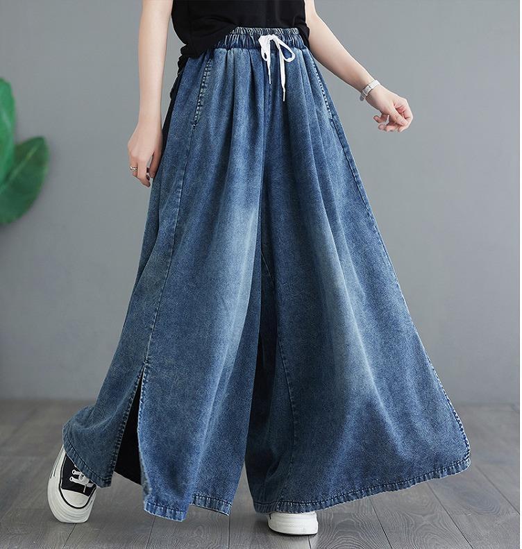 大きいサイズ レディース ガウチョ　パンツ　デニム　春夏 秋 新品 スカーチョ