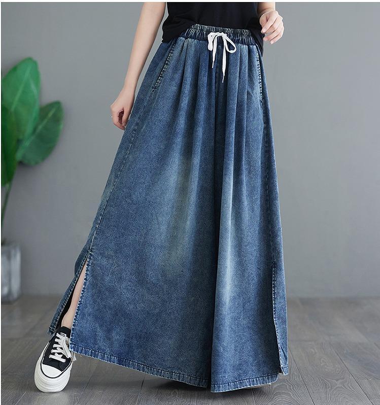 大きいサイズ レディース ガウチョ　パンツ　デニム　春夏 秋 新品 スカーチョ