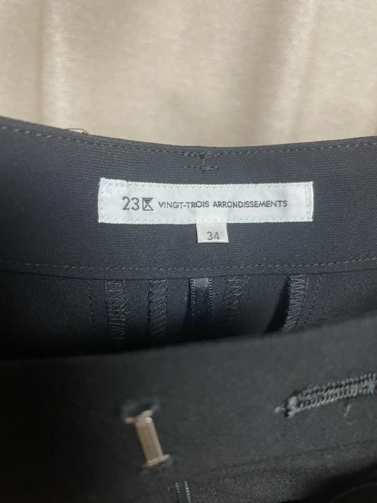 います 23区/サイズ34/一度のみ使用の洗える黒パンツ/フォーマル可 WqABz-m29701959099 レディース