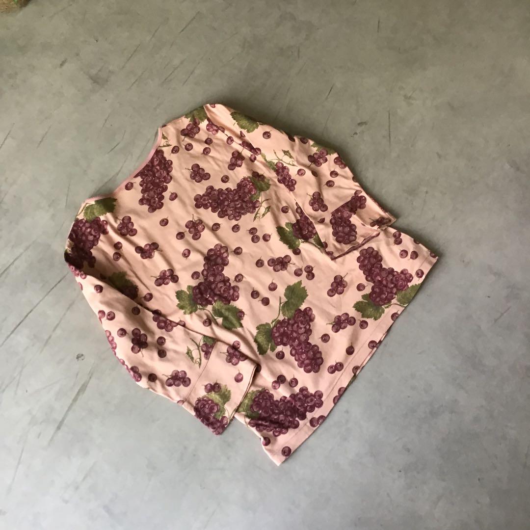 PINKHOUSE ピンクハウス　カットソー　ロンT ぶどう柄　ピンク