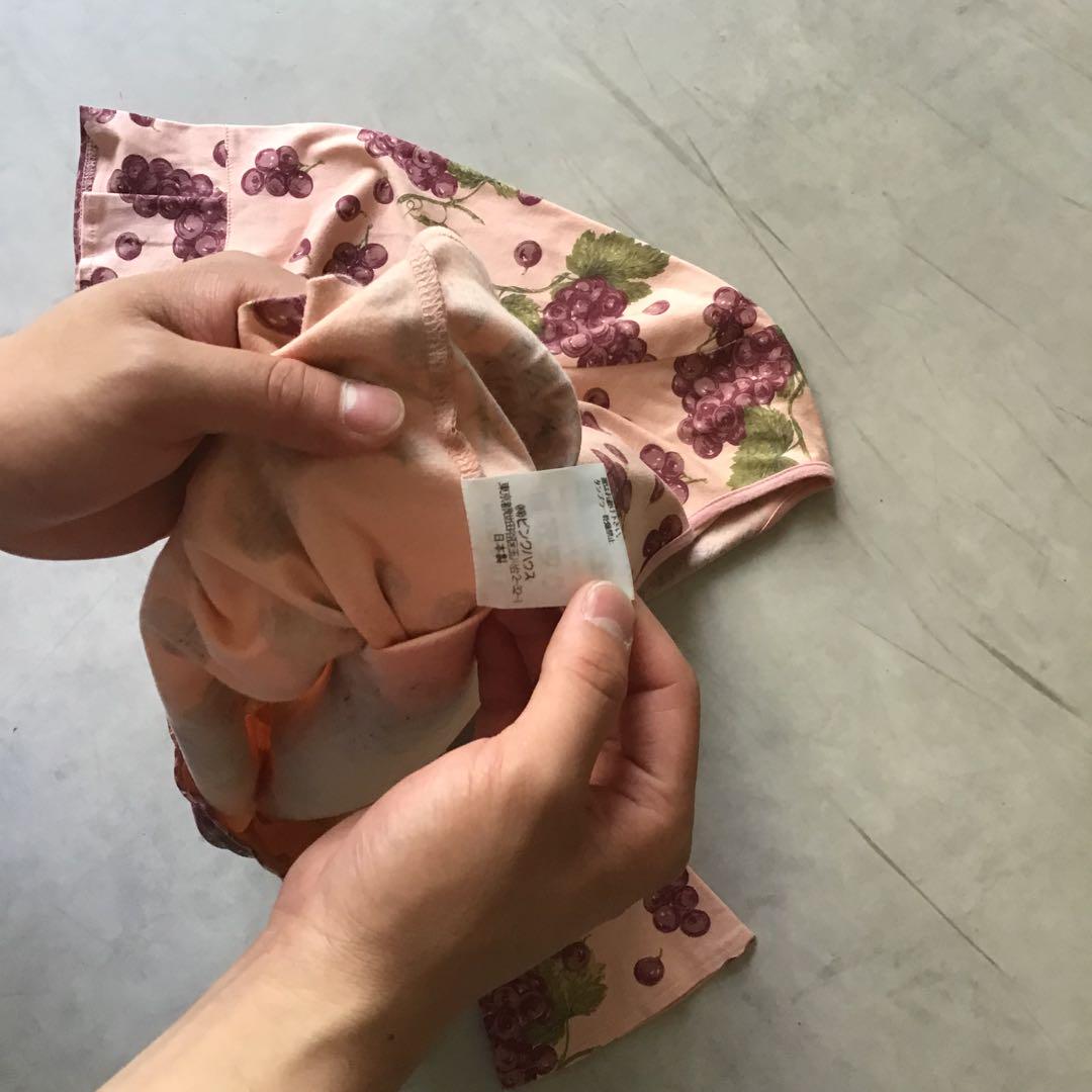 PINKHOUSE ピンクハウス　カットソー　ロンT ぶどう柄　ピンク