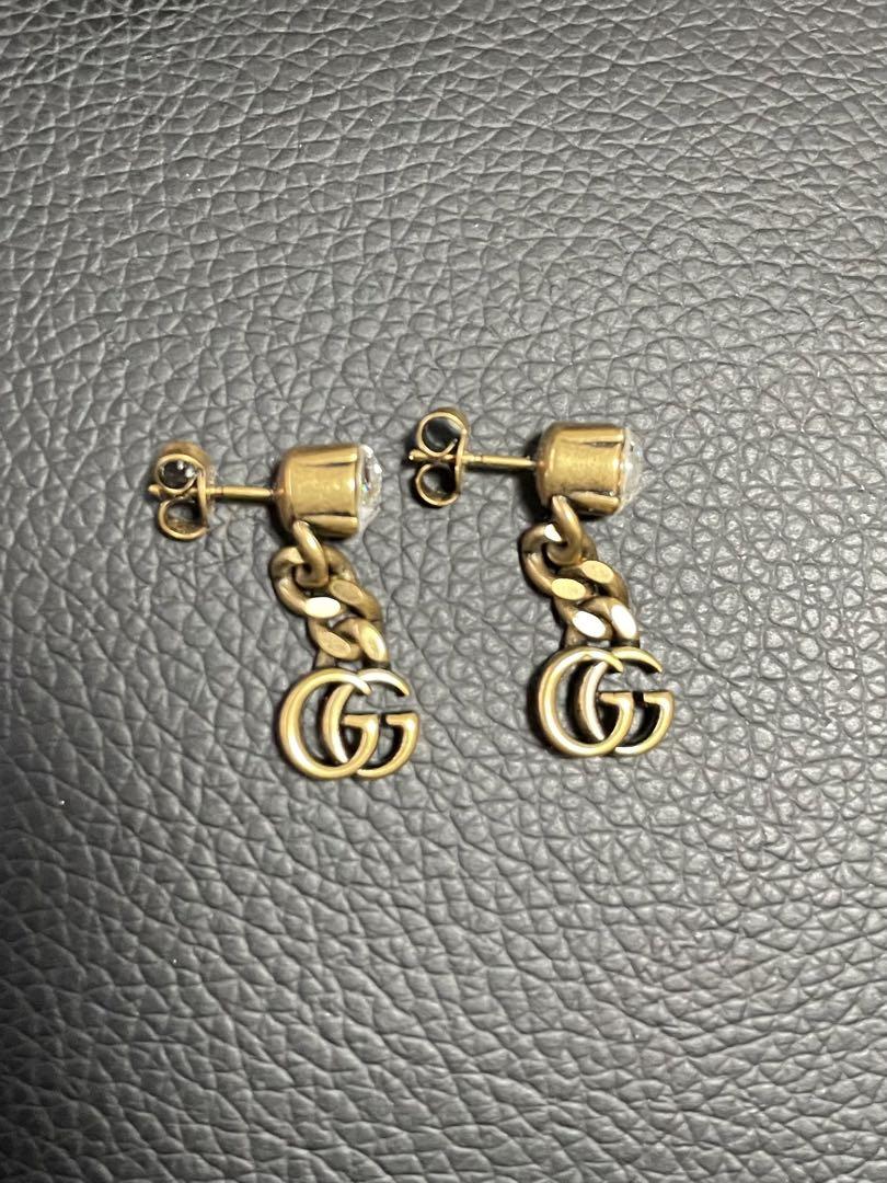 25SS グッチ ダブルG クリスタル ピアス (GUCCI/ピアス) 753886