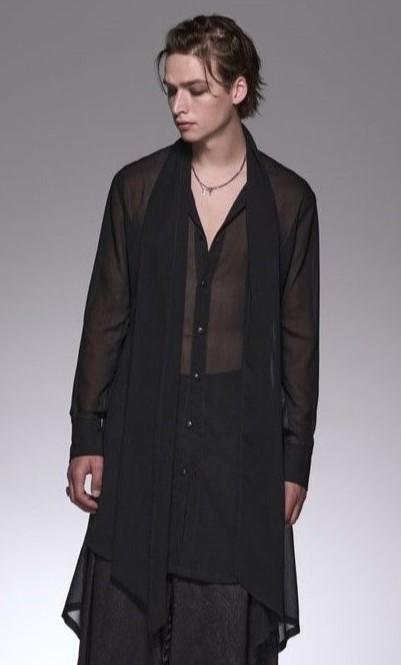 kiryuyrik 24AW YOURYU ストールフレアロングシャツ M 新品