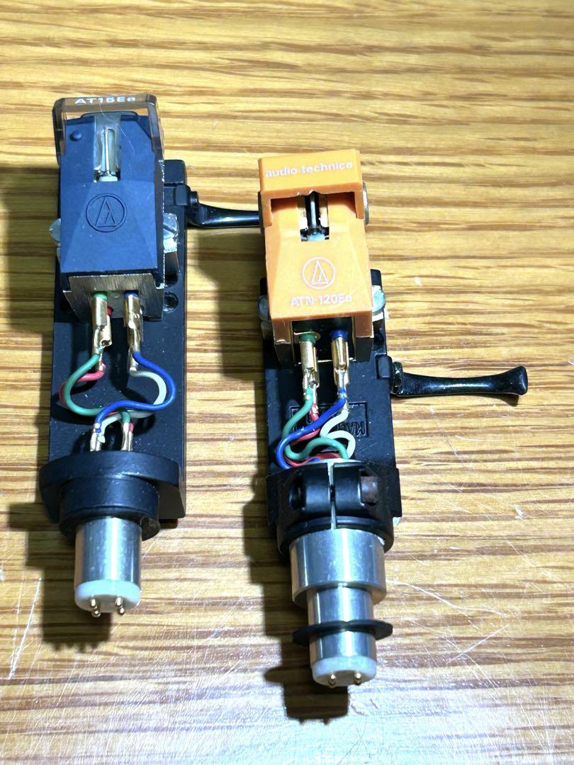 AT15Ea、AT120Ea オーディオテクニカカートリッジ、シェル針付き。