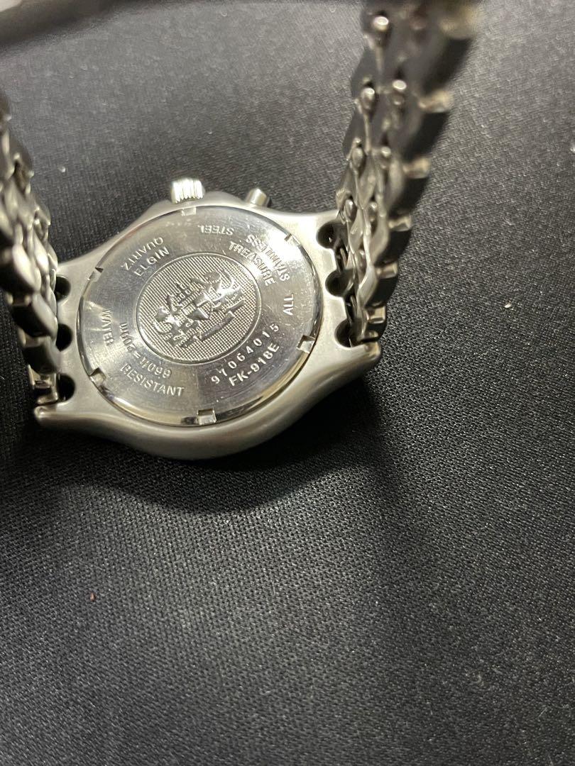 A-41希少！稼働品　ELGIN USA エルジン ムーンフェイズ　ヴィンテージ