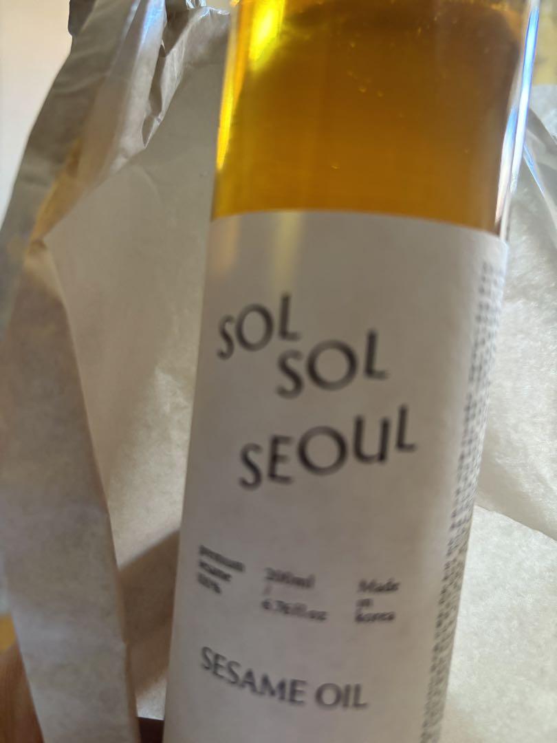 solsolseoul ソルソルソウル SESAME OIL 白キャップ【新品】