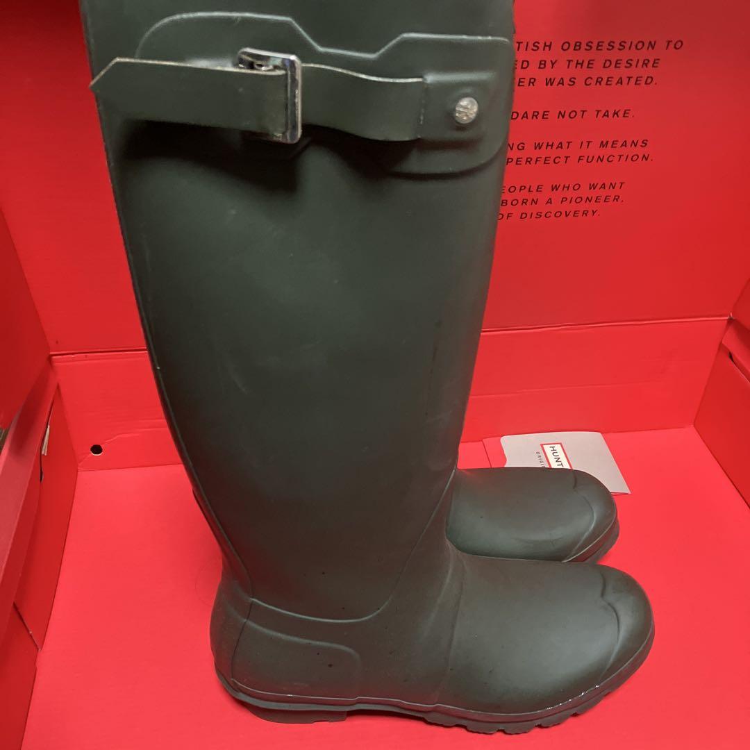 【エコメルカリ便限定】HUNTER ダークオリーブ　ロングブーツ　長靴