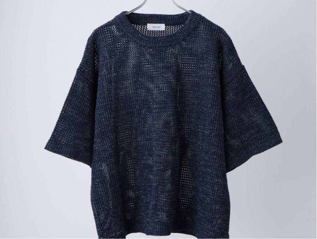新品未使用 【VELNUS】透かし編みルーズ半袖ラメサマーニット