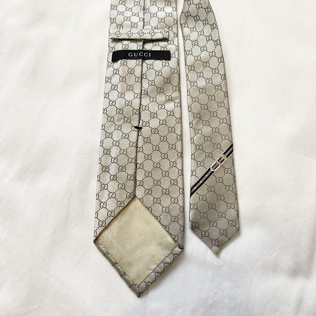 ゆうゆう　GUCCI シルク ネクタイ GG総柄