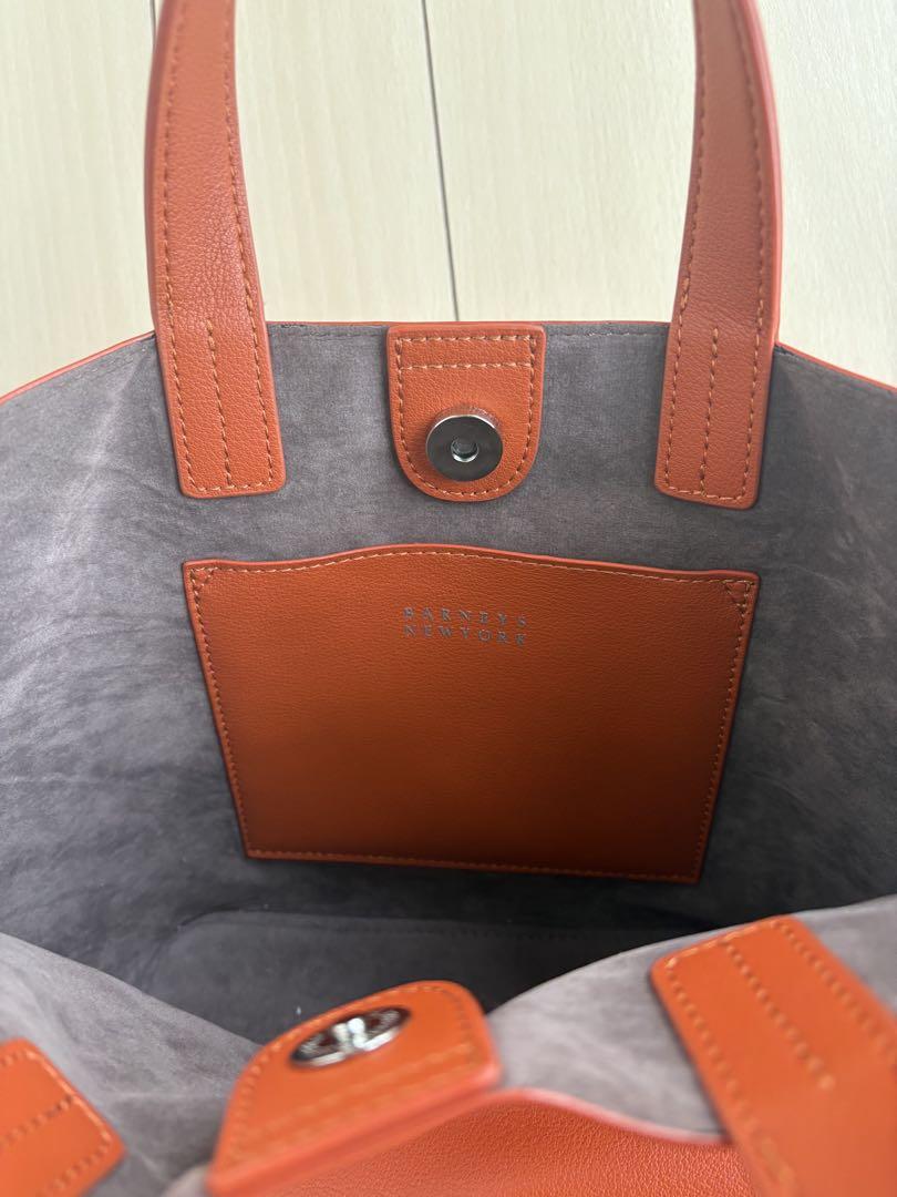 BARNEYS NEW YORK オレンジ トートバッグ - メルカリ