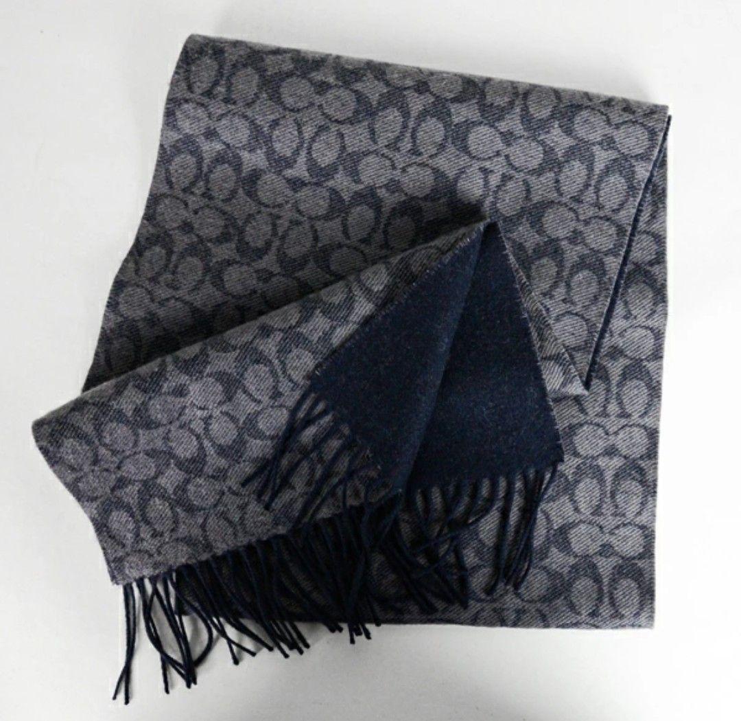 COACH(コーチ) マフラー ブラック×シグネチャー柄
