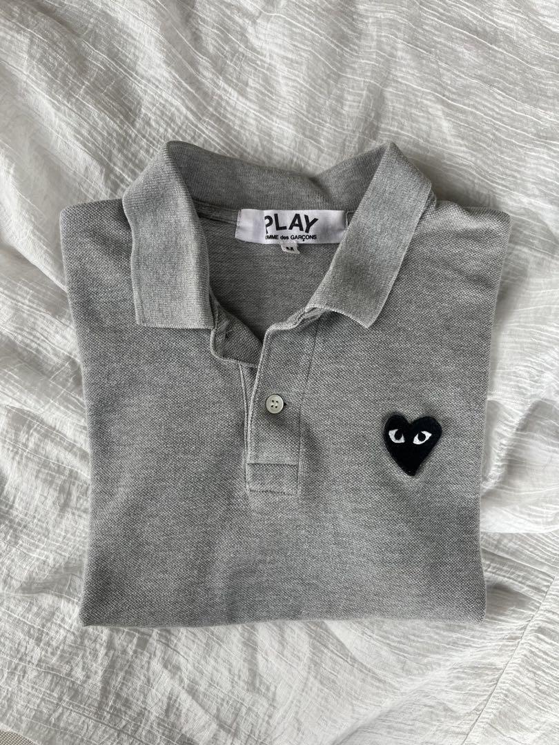 PLAY COMME des GARÇONS グレー ポロシャツ M