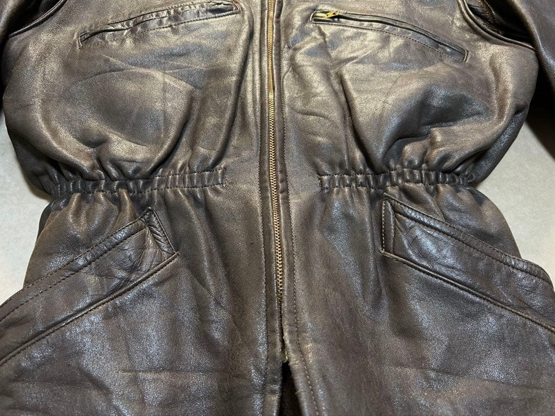 40s フレンチヴィンテージ レザージャケット フランス製 ドレスジャケット