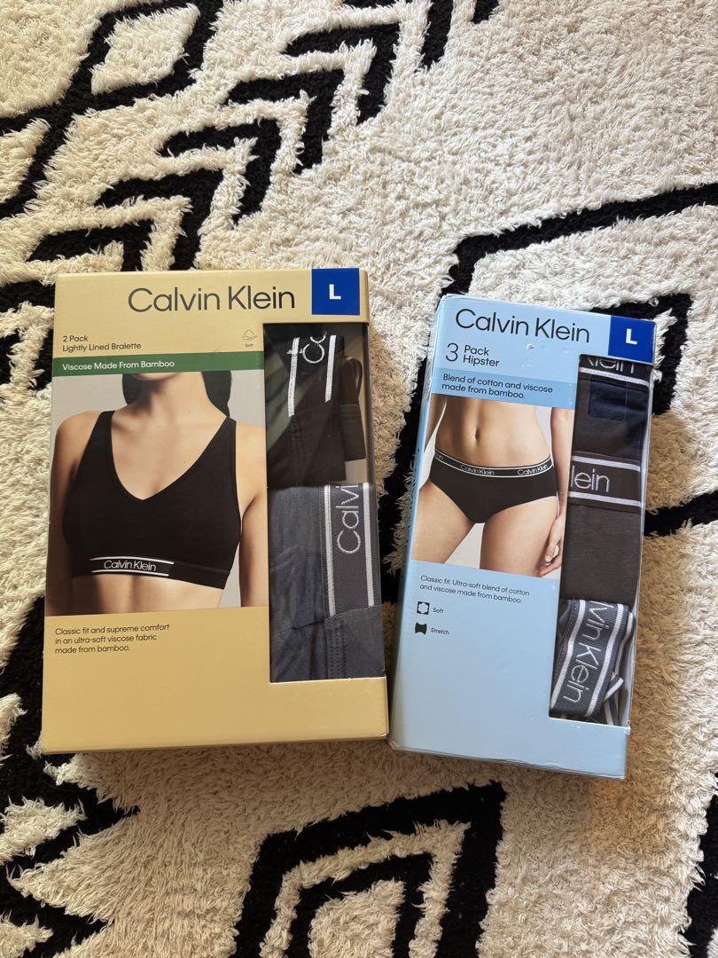 Calvin Klein Lサイズ ブラトップとショーツセット下着・アンダーウェア