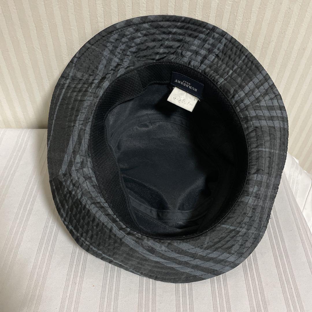 【美品】BURBERRYGOLF　バケットハット　ノヴァチェック　ブラック BURBERRY GOLF バーバリーゴルフ バケットハット ノバチェック 帽子