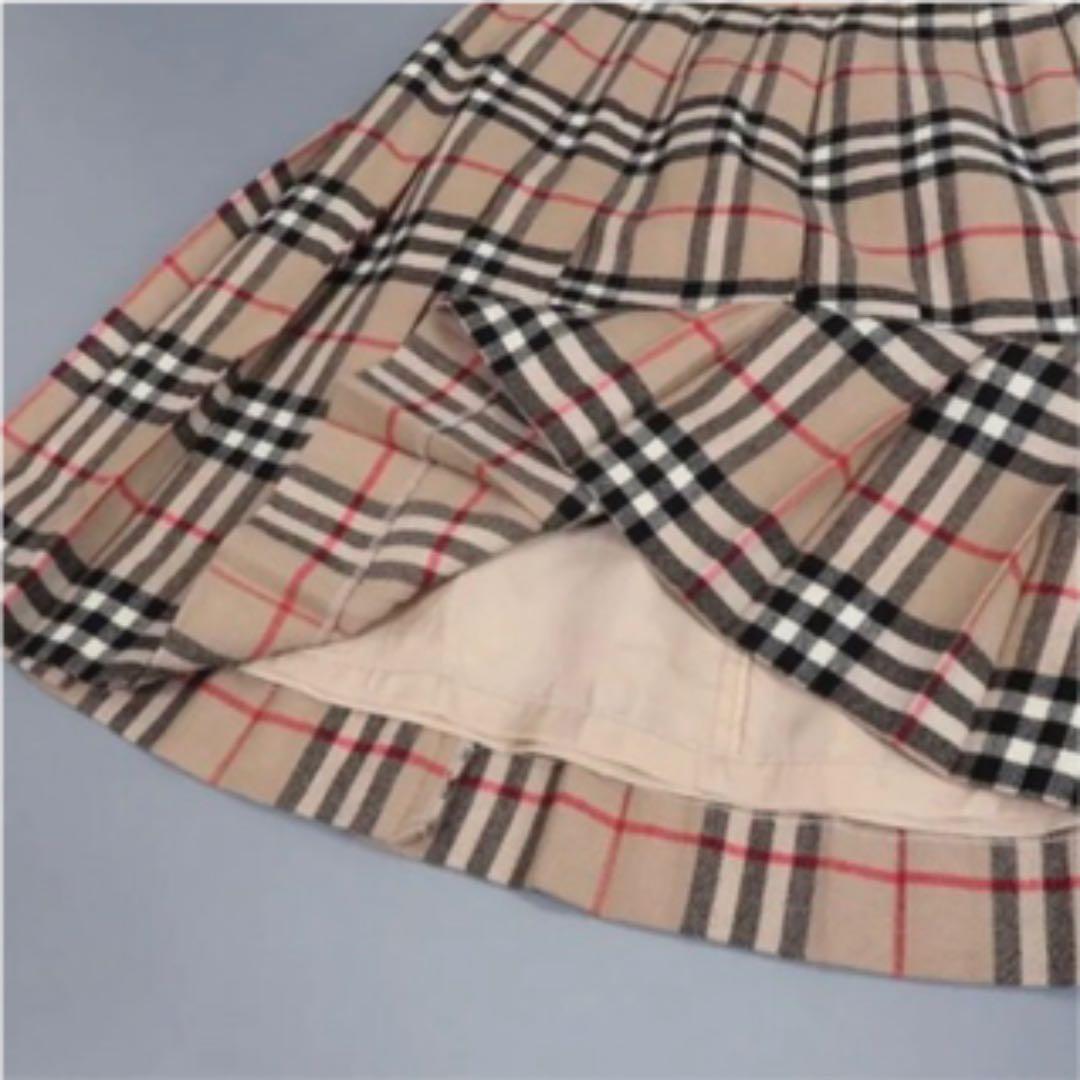 純正最激安 オールドバーバリーノバチェック ウールプリーツスカート