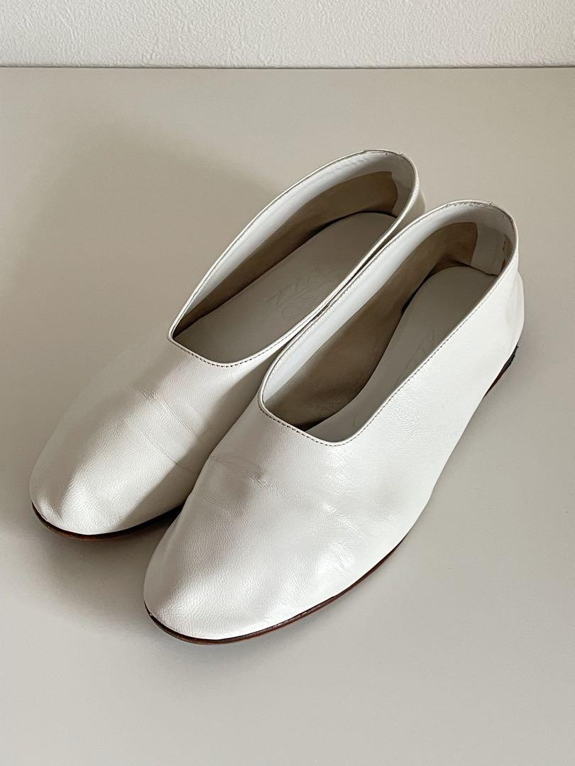 Martiniano glove shoes バレエシューズ フラット 白