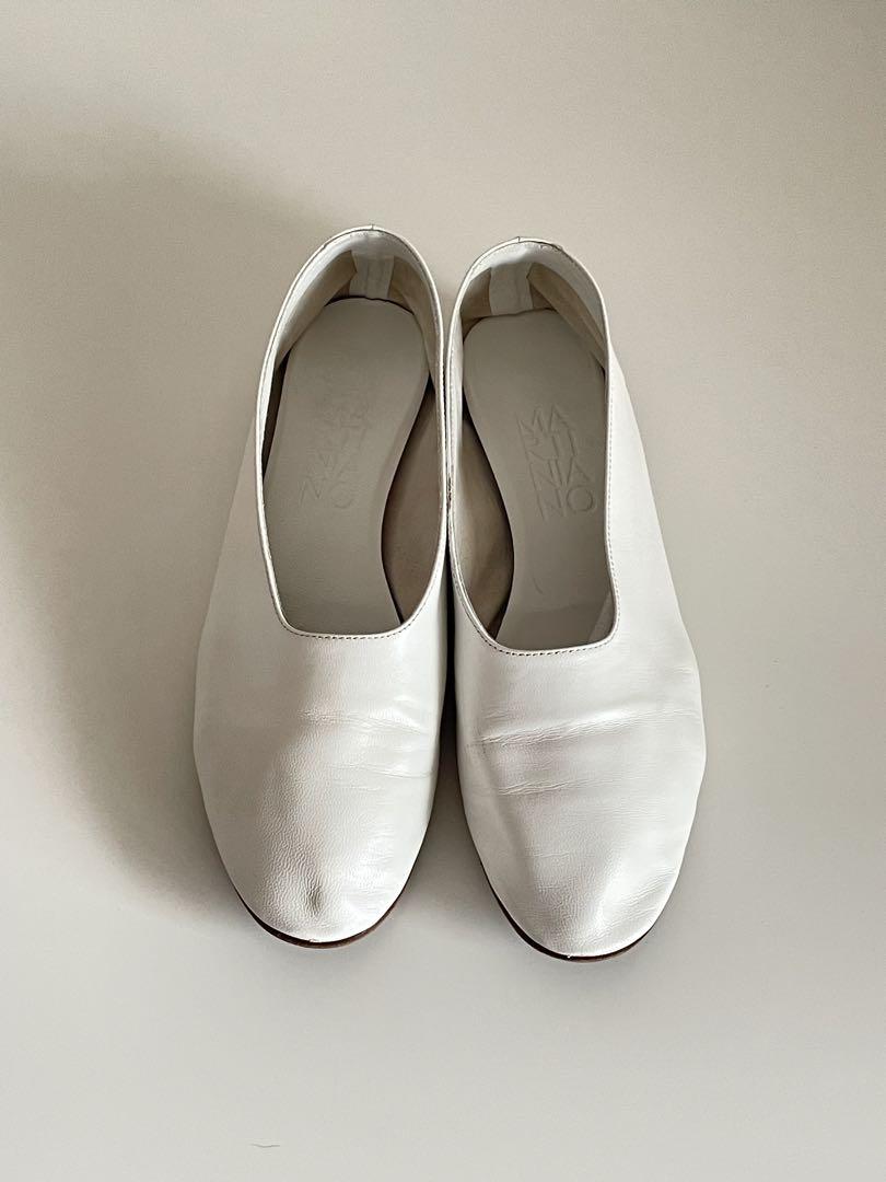 Martiniano glove shoes バレエシューズ フラット 白