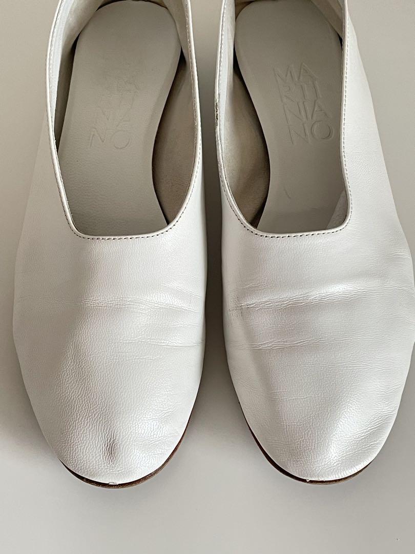 Martiniano glove shoes バレエシューズ フラット 白