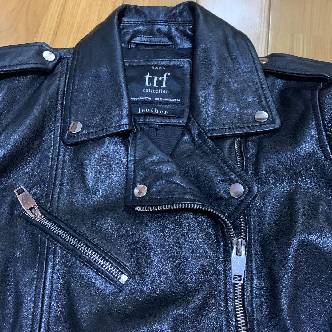ZARA 本革ライダースジャケット レザージャケット