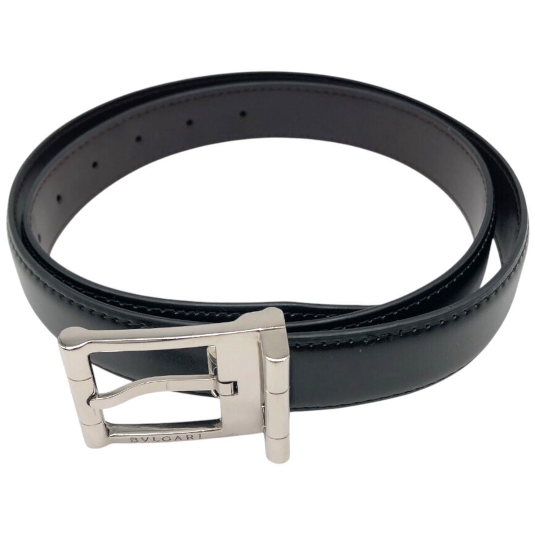 【美品】BVLGARI ブルガリ バックル ベルト付き シルバー ブラック