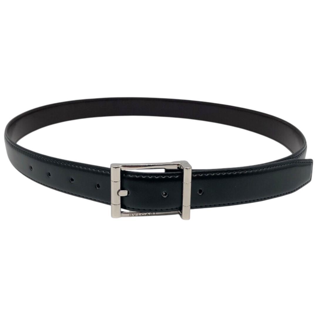 【美品】BVLGARI ブルガリ バックル ベルト付き シルバー ブラック