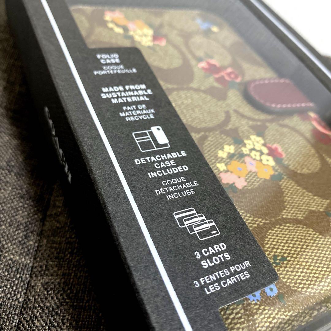 【未使用】COACH iPhone 14 Pro ケース シグネイチャー 花柄