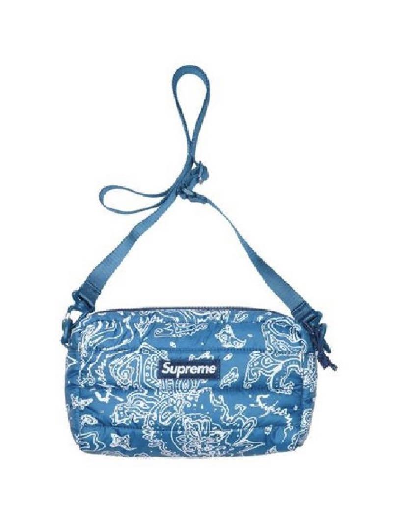 バッグ Supreme Puffer Pouch \" Blue Paisley \" SUPREME PUFFER NECK POUCH BAG BLUE PAISLEY FW22 WEEK 14