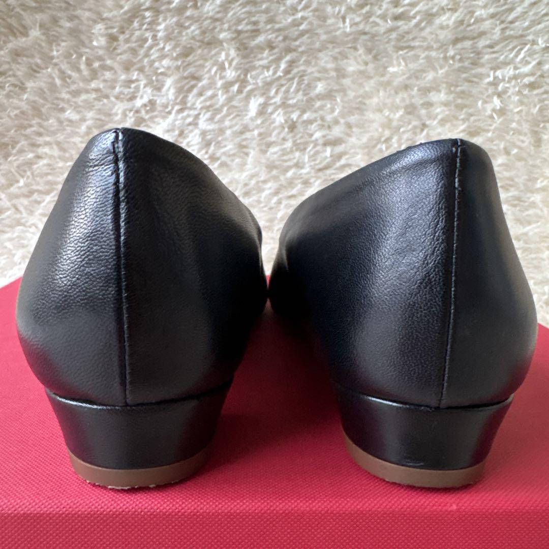 【美品】ファビオルスコーニ　黒パンプス　ローヒール39 25cm