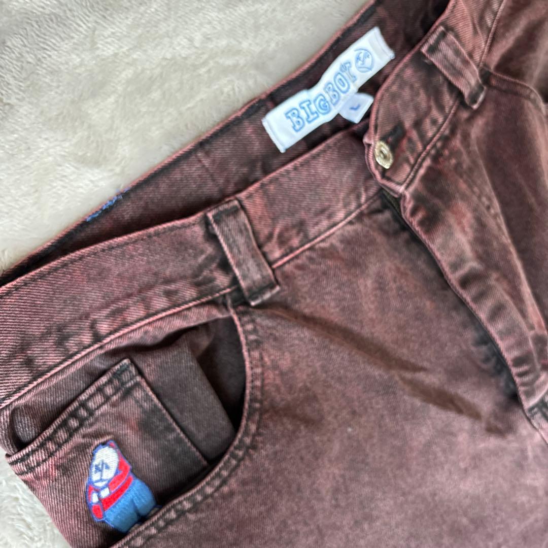 BIGBOY ワインレッドデニムパンツ Lサイズ BIGBOY ワインレッドデニムパンツ Lサイズ